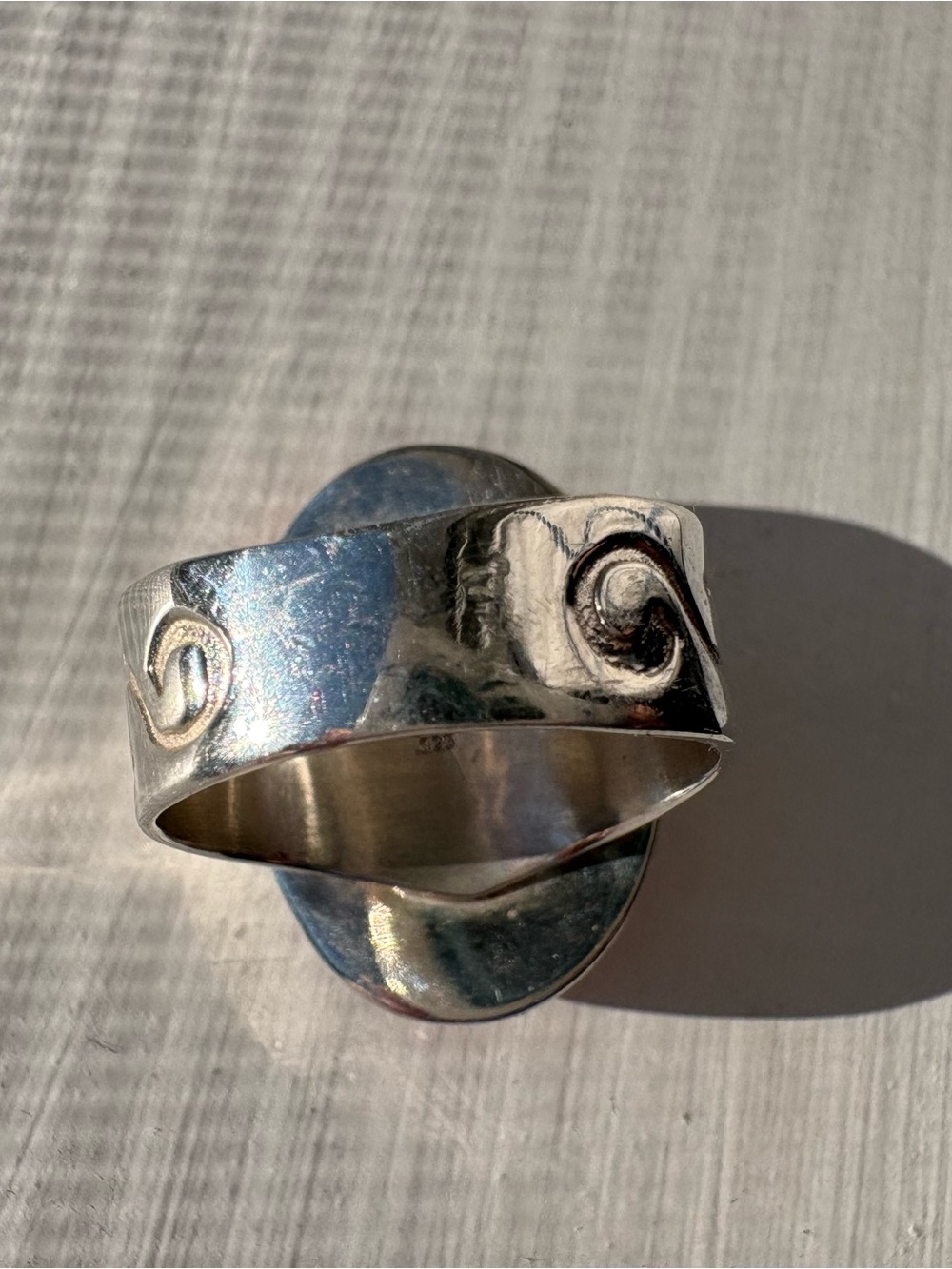 Jay King Sterling Silver & Orange Coral and Turquoise Oval Ring. Size 7 - Picture 9 of 15